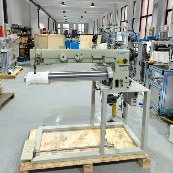 Filterhülsenbeutel, doppelt, zwei Nadeln, langer Zylinderarm, industrielle Nähmaschine